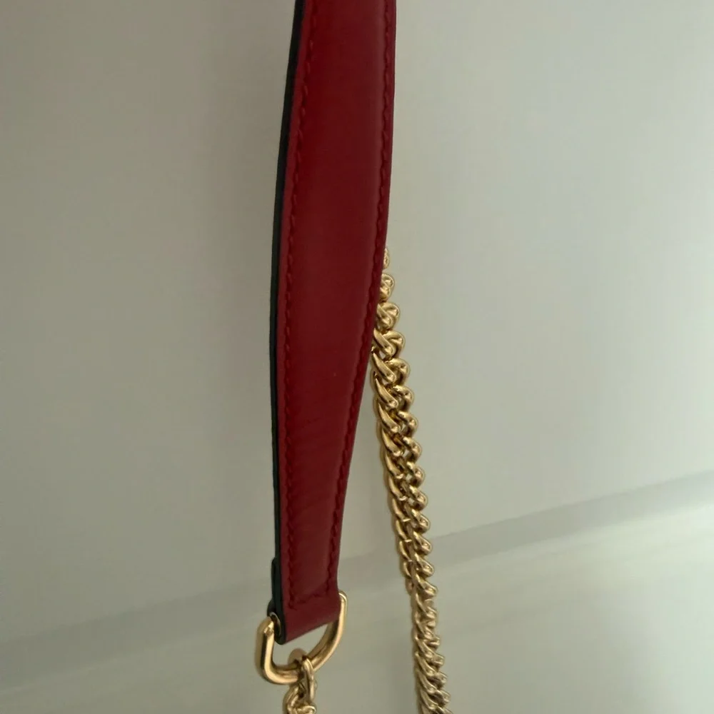 Gucci Floral Crossbody Bag - Blue and Green with Gold Chain - Picture 3 of 11